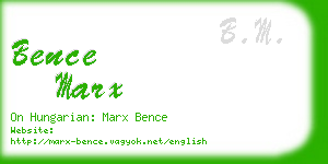 bence marx business card